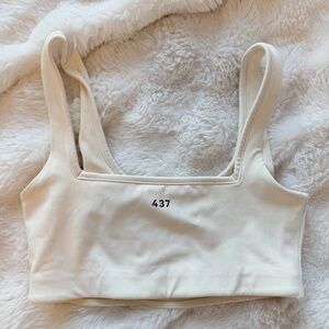 437 THE SQUARE BRA / CREAM Small (BRAND NEW)